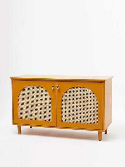 Oliver Bonas Mustard rattan sideboard at Collagerie