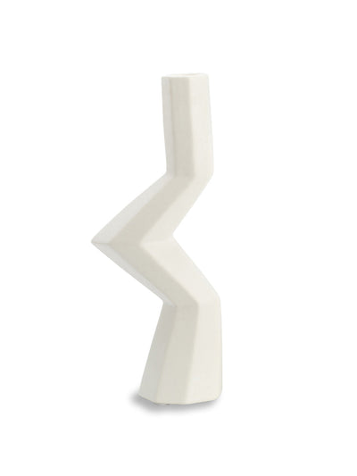 Liang & Eimil White zig zag candle holder at Collagerie