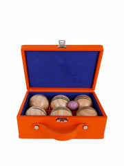 Luxury orange indoor boules set