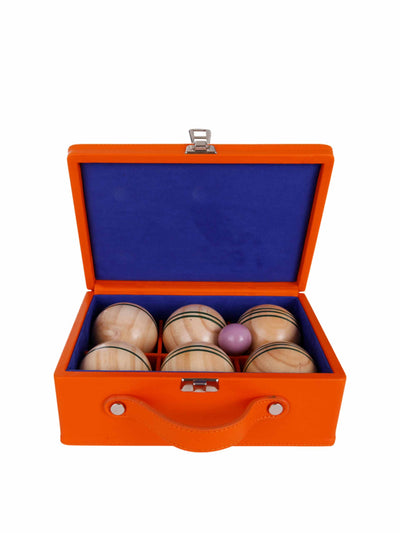 Noble Macmillan Luxury orange indoor boules set at Collagerie