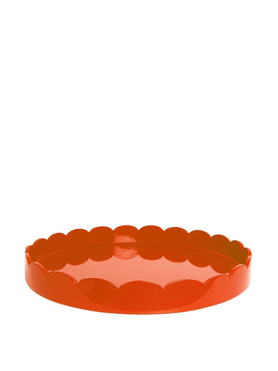 Addison Ross Orange round large scalloped tray at Collagerie