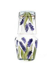 Violet lavender carafe and tumbler