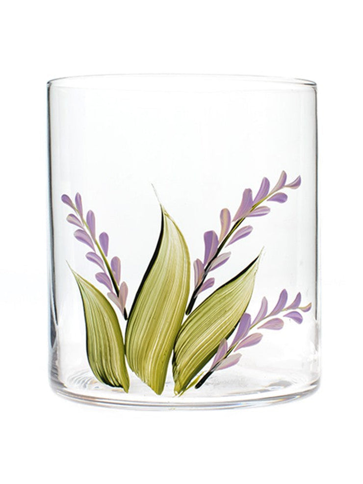 Lilac lavender crystal tumbler