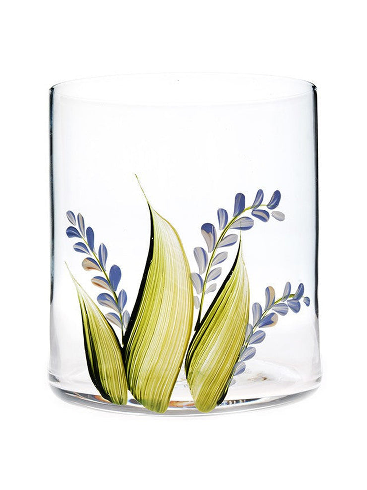 Sky blue lavender crystal tumbler