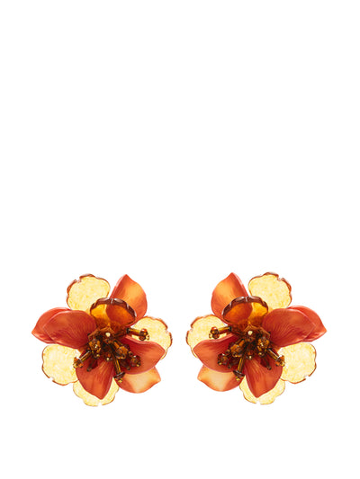 Oscar De La Renta Floral earrings at Collagerie