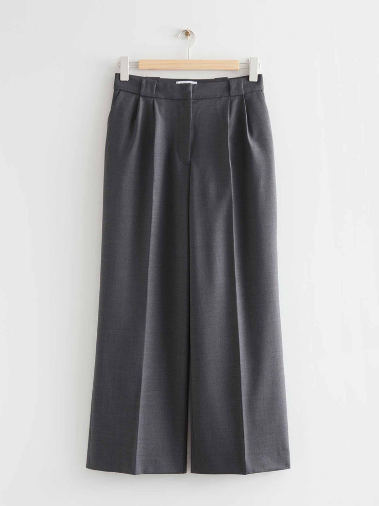 Relaxed press crease trousers