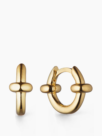 Otiumberg Yellow gold vermeil small Orbit hoops at Collagerie