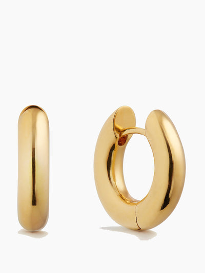 Otiumberg Yellow gold vermeil small chunky hoops at Collagerie