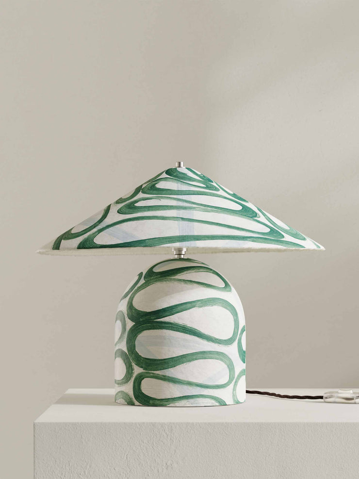 Paper-pulp table lamp