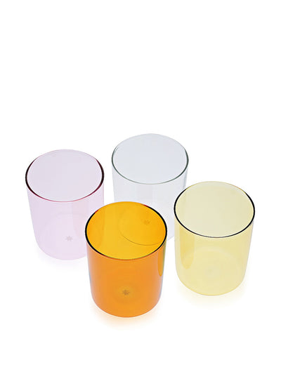 Maison Balzac Coloured glass tumblers (set of 4) at Collagerie