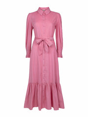Pink nalini corduroy midi dress