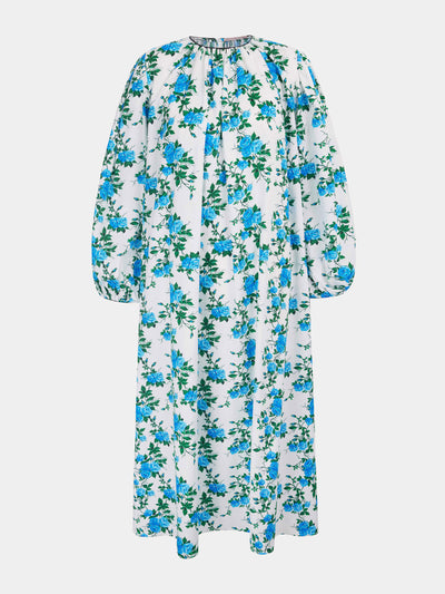 Emilia Wickstead Blue floral nightdress at Collagerie