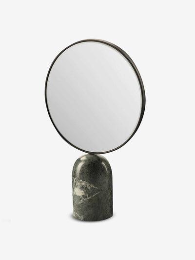 Pols Potten Dark green round marble mirror at Collagerie