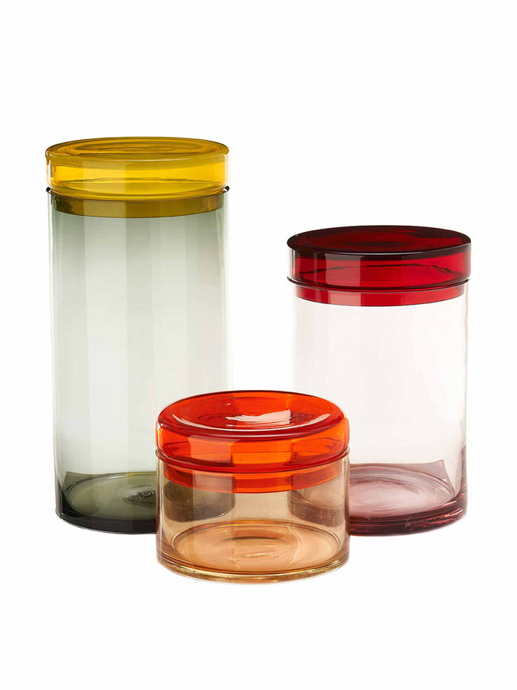 Colourful storage jars