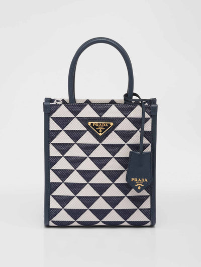 Prada Jacquard fabric micro bag at Collagerie