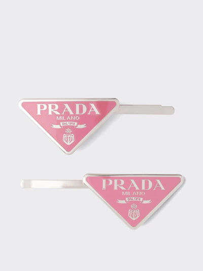 Prada Metal hair clips at Collagerie
