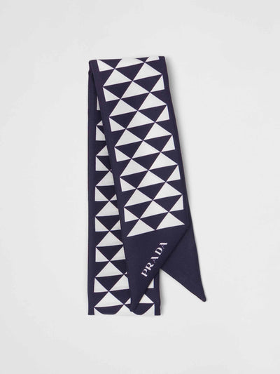 Prada Scarf with graphic pattern at Collagerie