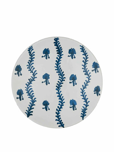 Penny Morrison Blue palm tree ceramic small plate at Collagerie