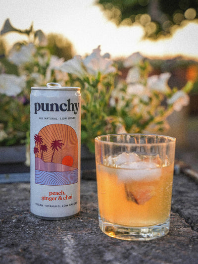 Punchy Drinks Peach, ginger and chai sparkling drink (set of 6) at Collagerie