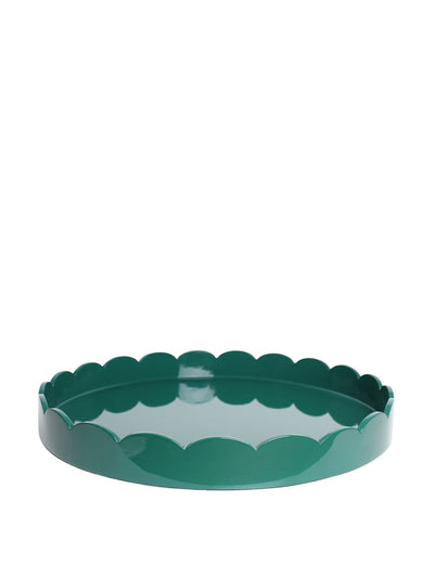 Addison Ross Green round large scalloped tray at Collagerie