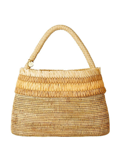 STELAR Raha handwoven small oval bag at Collagerie