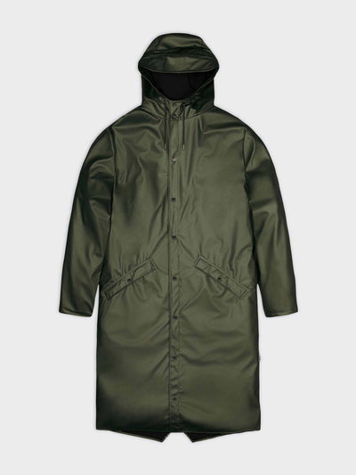Rains Waterproof evergreen Longer jacket at Collagerie