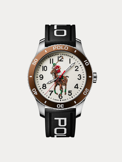 Polo Ralph Lauren Polo watch brown bezel white dial at Collagerie