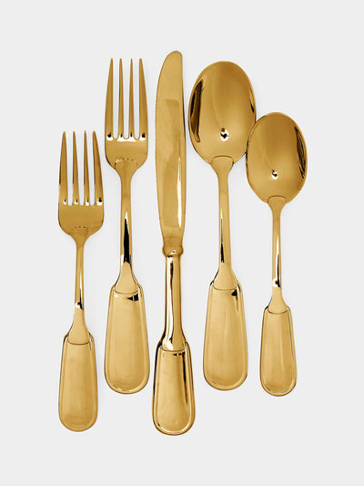 Ralph Lauren Wentworth gold 5-piece place setting at Collagerie