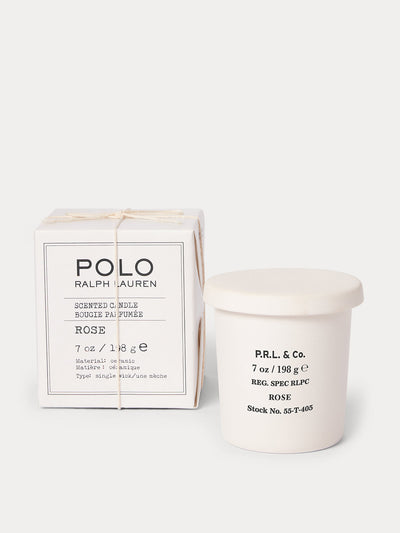 Polo Ralph Lauren Rose candle at Collagerie