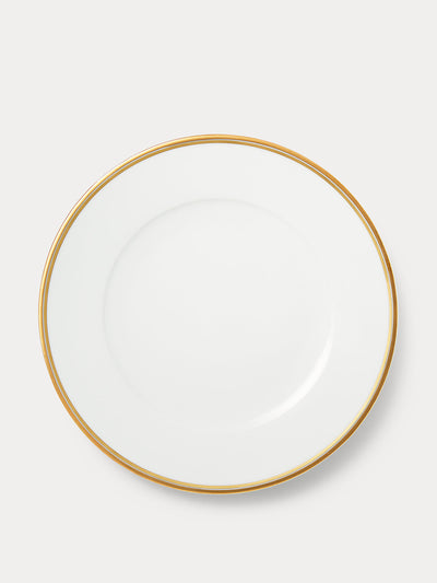 Ralph Lauren Gold rimmed dinner plate at Collagerie