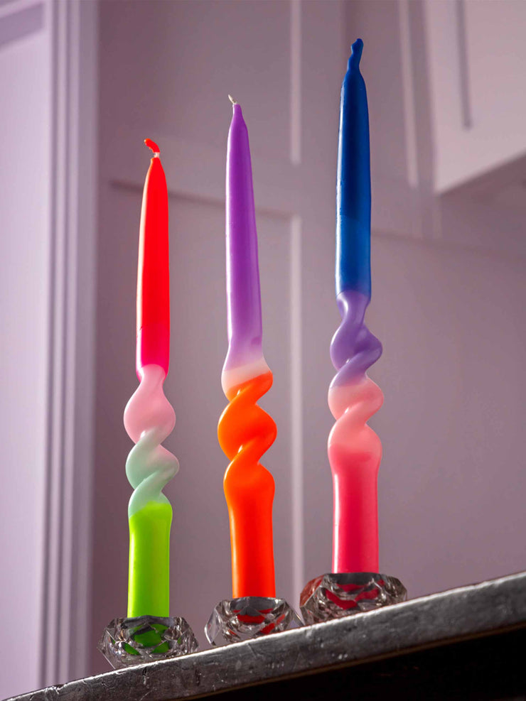 Swirl dip dye candles (set of 3)