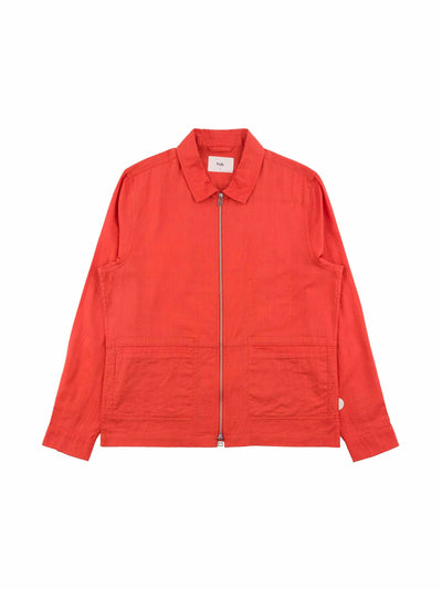 Folk Red zip shirt jacket at Collagerie
