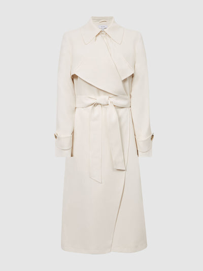 Reiss White trench coat at Collagerie