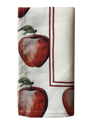 Bell Hutley Medieval Apple Garden cloth napkin at Collagerie