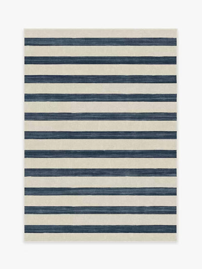 Ruggable Navy striped rug at Collagerie