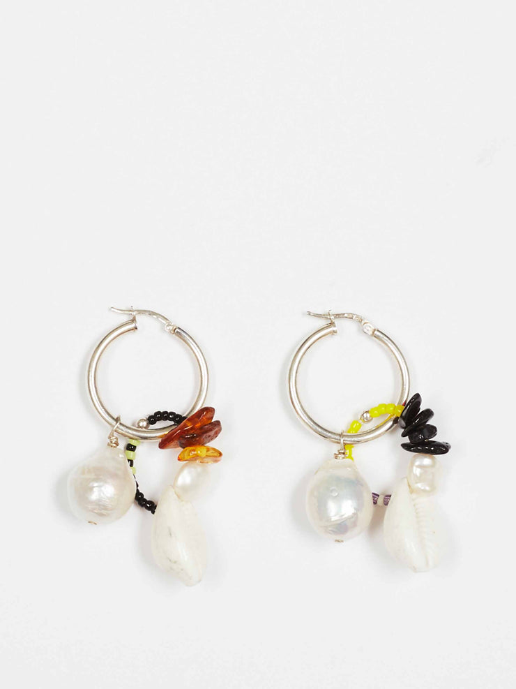 Multi beaded cherry earring
