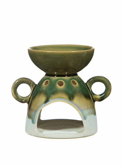 Sass & Belle Mojave glaze green oil burner at Collagerie