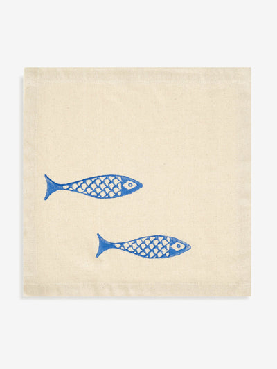 Sazy Fish printed napkins (set of 4) at Collagerie