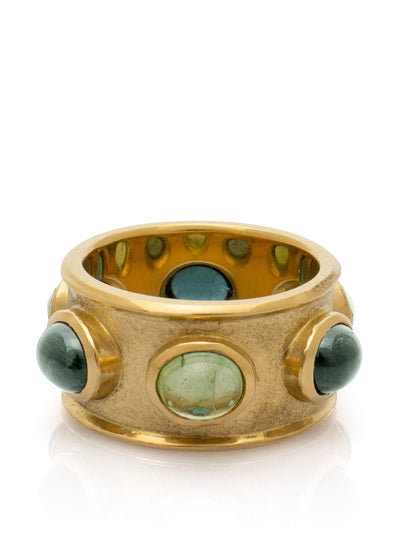 Serena Ansell Green tourmaline cabochon ring at Collagerie