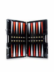 Red Bee black backgammon set