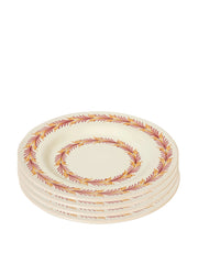 Heather floral dinner plate Interiors Sharland England Pink and Tan Set of 4  - Collagerie