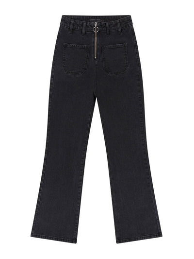 Seventy + Mochi Long Kit jean in washed black at Collagerie
