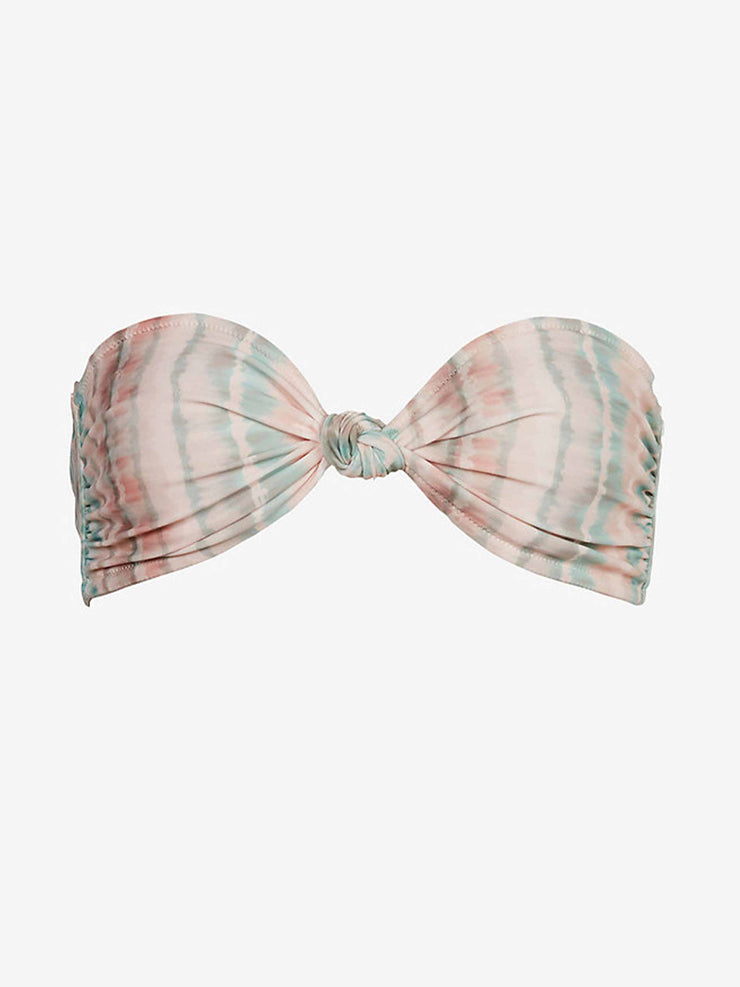 Tie-dye bandeau bikini top