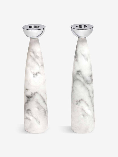 Anna NY by RabLabs Marble candle holders - set of two at Collagerie