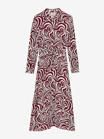 Claudie Pierlot Rivera graphic-print woven midi dress at Collagerie