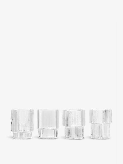 Ferm Living Ripple stackable glasses (set of 4) at Collagerie