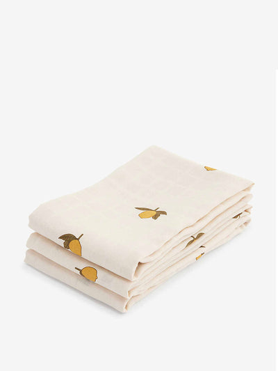 Konges Slojd Blossom-print muslin cloths (pack of 3) at Collagerie