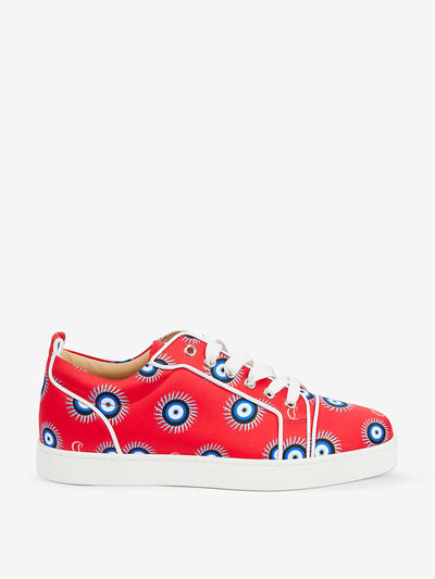 Christian Louboutin Red patterned leather trainers at Collagerie