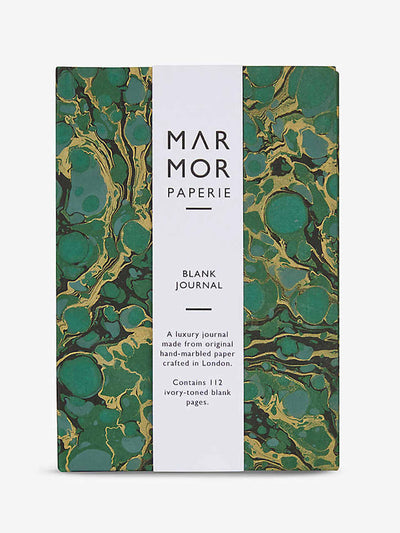 Marmor Paperie Green marbled pocket journal at Collagerie
