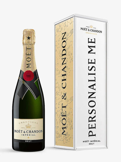 Moet & Chandon Champagne and personalised tin at Collagerie